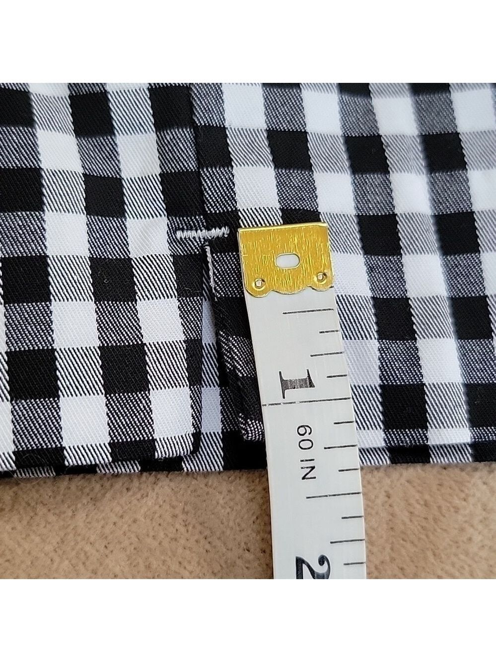 Ann Taylor Factory Black/White Vichy Gingham Checked Ankle Pants Size 8 EUC - Picture 13 of 13